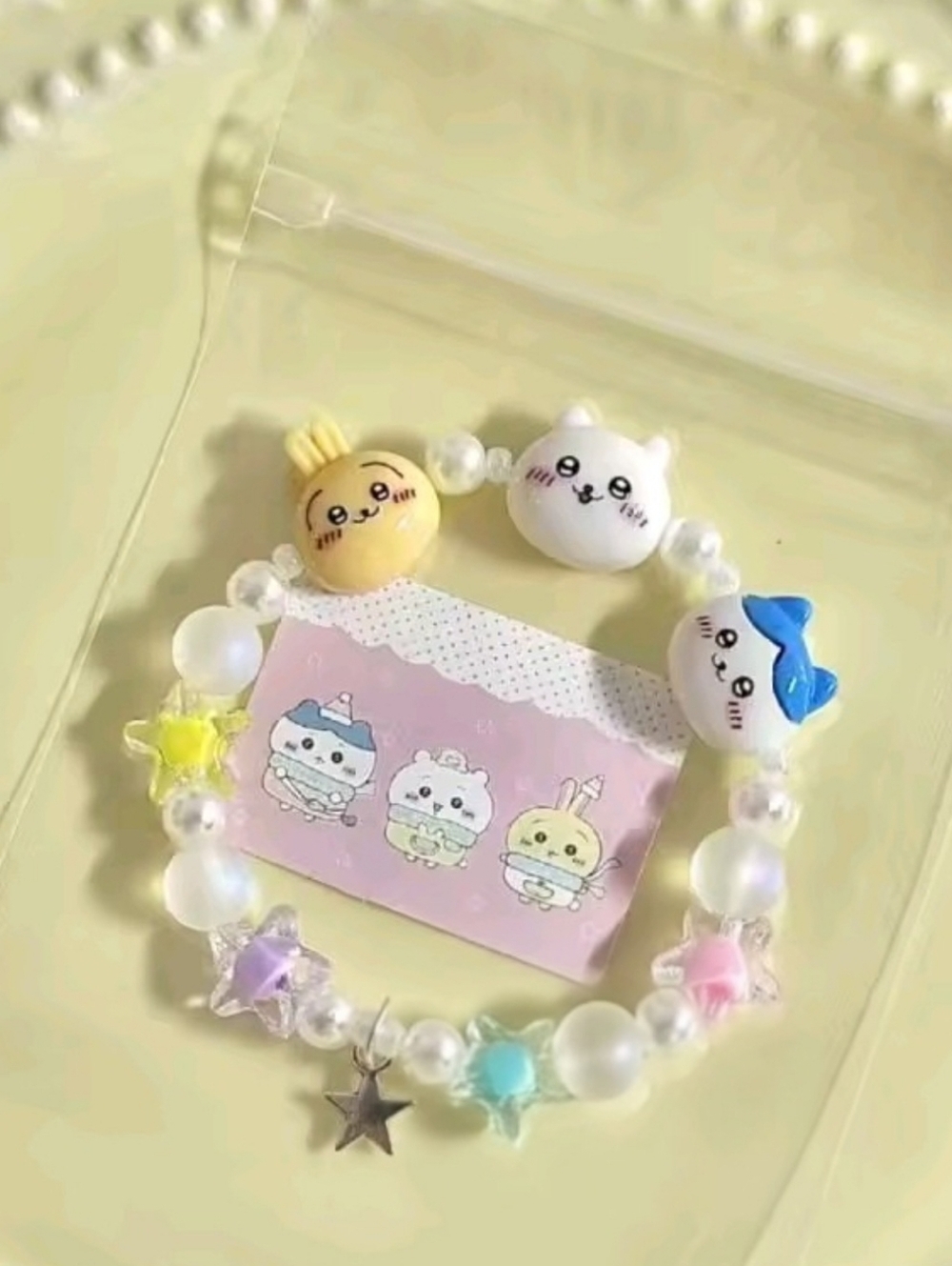Kawaii Chiikawa Friend Group Beaded Bracelet Hachiware Usagi